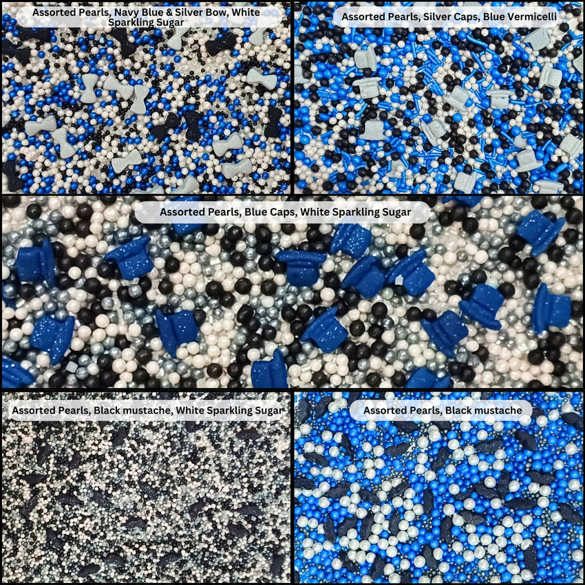 Black, Blue & White | (02) Father's Day Sprinkles 100Gm