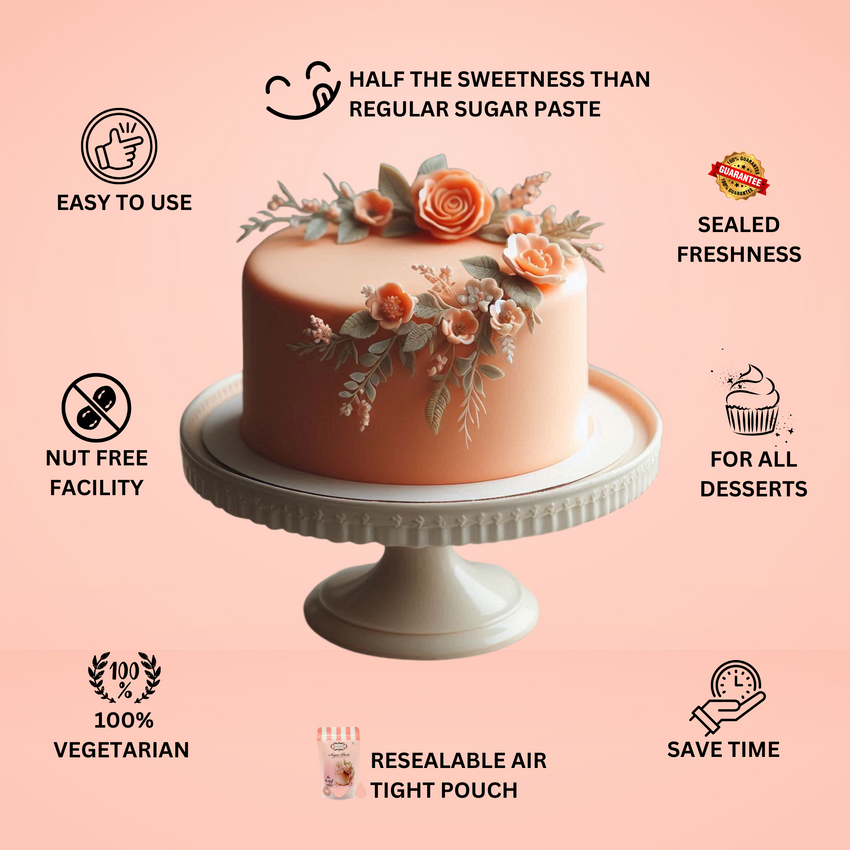 Peach Fondant | Edible Sugarpaste 250 Gm