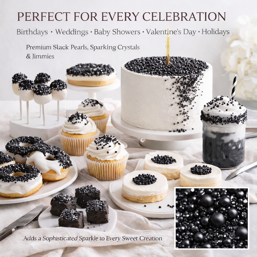 Black | Sprinkles Bottle for Decoration Bottle 120 g
