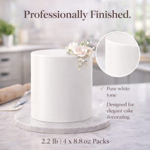 White | Edible Natural Fondant (4 x 250g)
