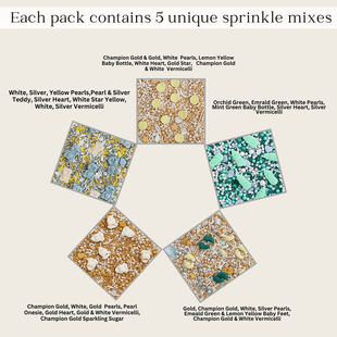 Baby Shower Sprinkles | Birthday Sprinkles Pack of 5 (BABY SHOWER -06	)