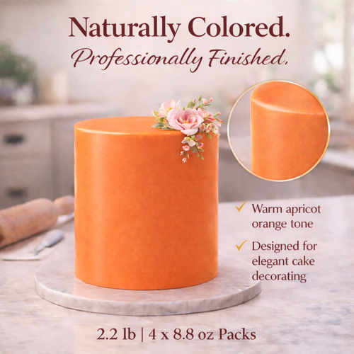 Apricot Orange | Edible Natural Fondant (4 x 250g)