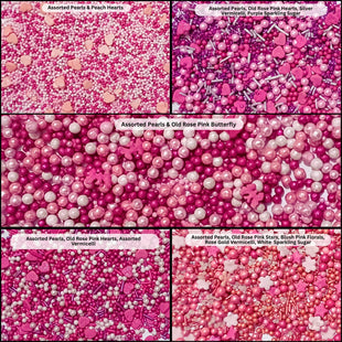 Valentine Sprinkles | 12 Edible Decoration for Baking & Dessert 100 Gms