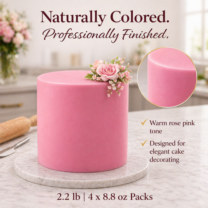 Rose Pink | Edible Natural Fondant (4 x 250g)