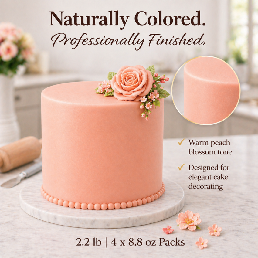 Peach Blossom | Edible Natural Fondant (4 x 250g)