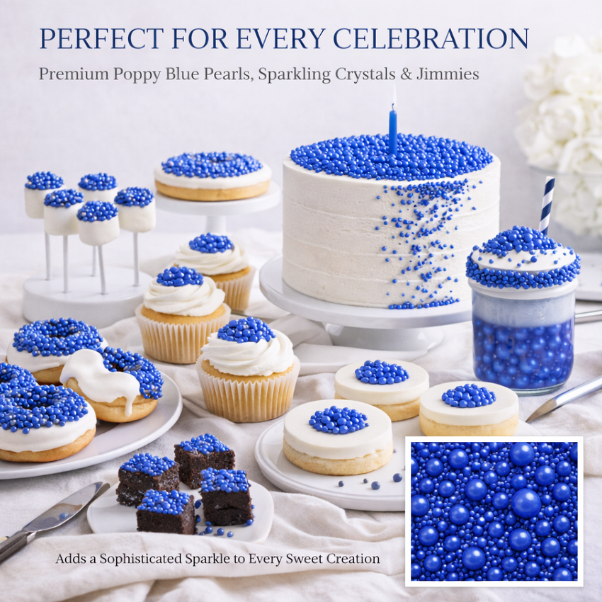Poppy Blue | Sprinkles Bottle for Decoration Bottle 120 g