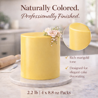 Marigold Yellow | Edible Natural Fondant (4 x 250g)