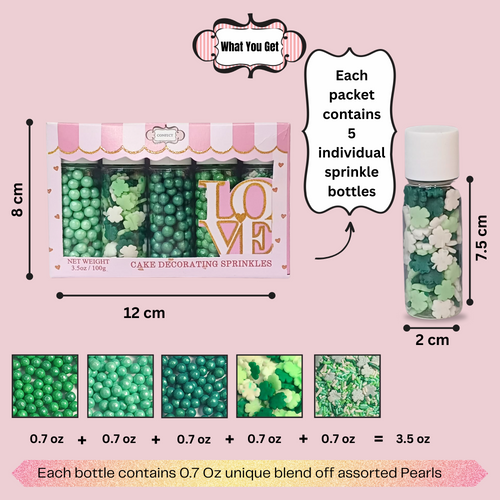 St. Patrick's Sprinkles Multipack 7 - 140 gms