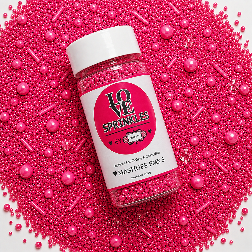 Crimson Pink | Sprinkles Bottle for Decoration Bottle 120 g