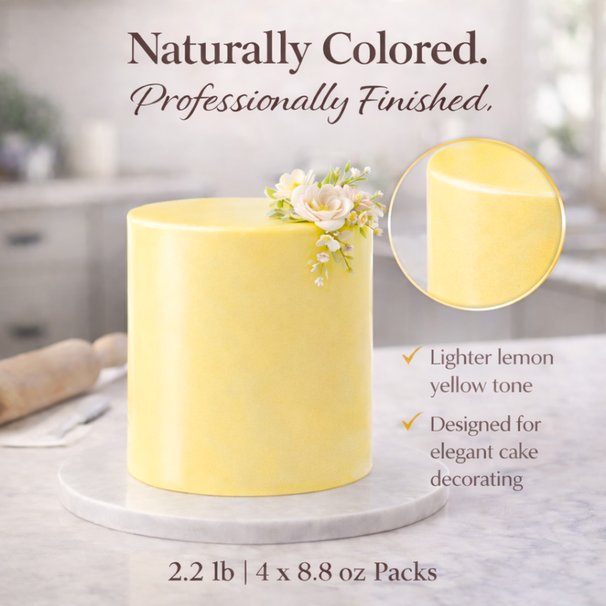 Butter Yellow | Edible Natural Fondant (4 x 250g)
