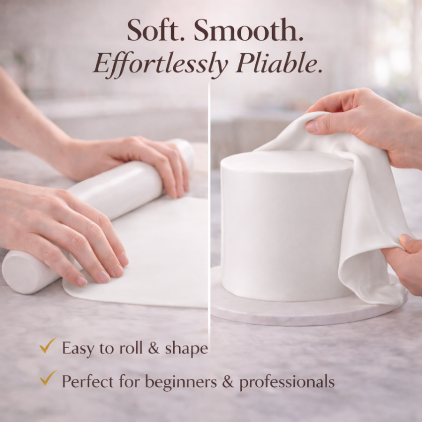White | Edible Natural Fondant (4 x 250g)