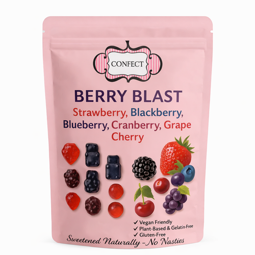 Berry Blast Gummies | Pack of Strawberry, Blackberry, Blueberry, Cranberry, Grape, Cherry Gummies | 300g
