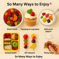 Fruity Classic Gummies | Pack of Strawberry, Watermelon, Grape, Orange, Apple, Banana Gummies | 300g