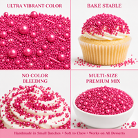 Crimson Pink | Sprinkles Bottle for Decoration Bottle 120 g
