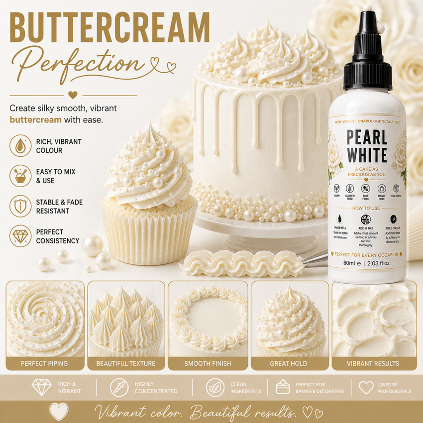 Pearl White | Edible Gel Color 60ml
