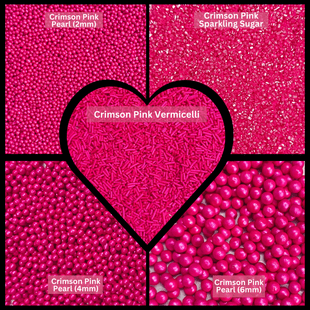 Sprinkles for Cakes & Cupcakes Decoration | USP-6(Crimson Pink)
