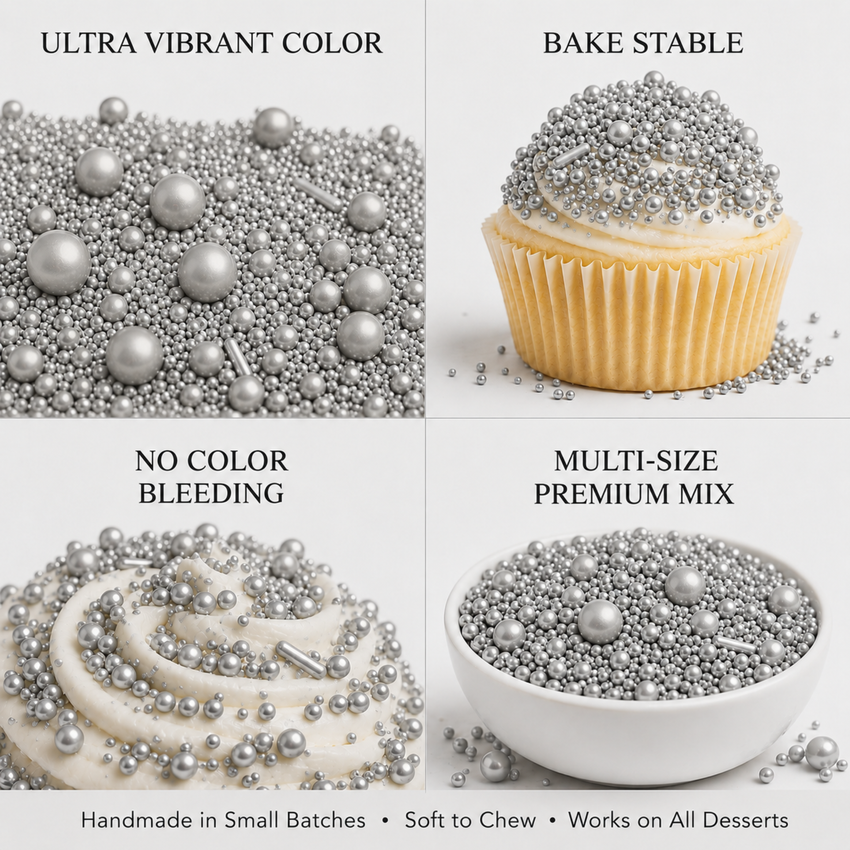 Silver | Sprinkles Bottle for Decoration Bottle 120 g
