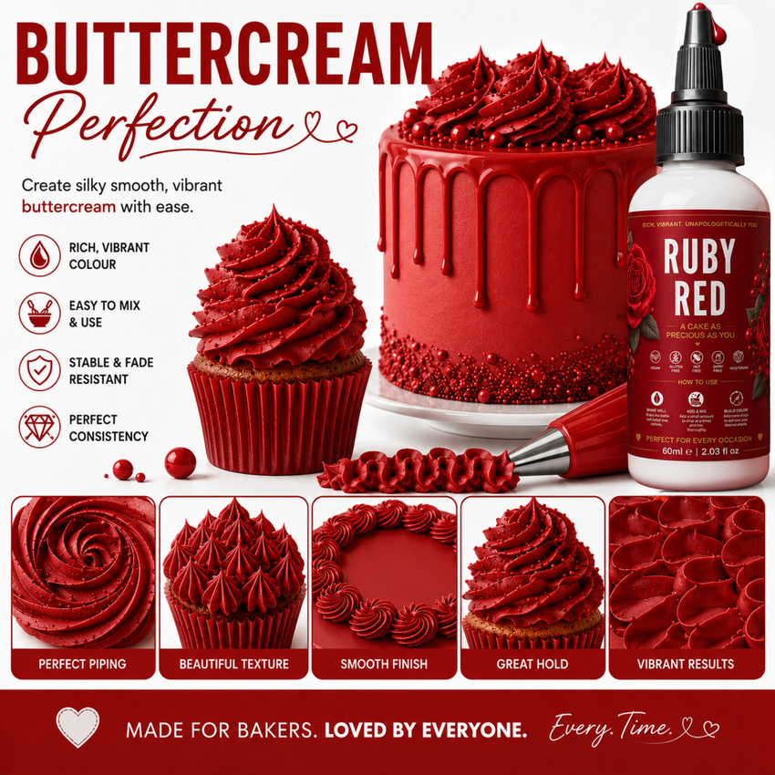 Ruby Red | Edible Gel Color 60ml