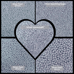 Sprinkles for Cakes & Cupcakes Decoration | USP-16(Silver)