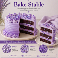 Sprinkles for Cakes & Cupcakes Decoration | USP-3(Lavender)