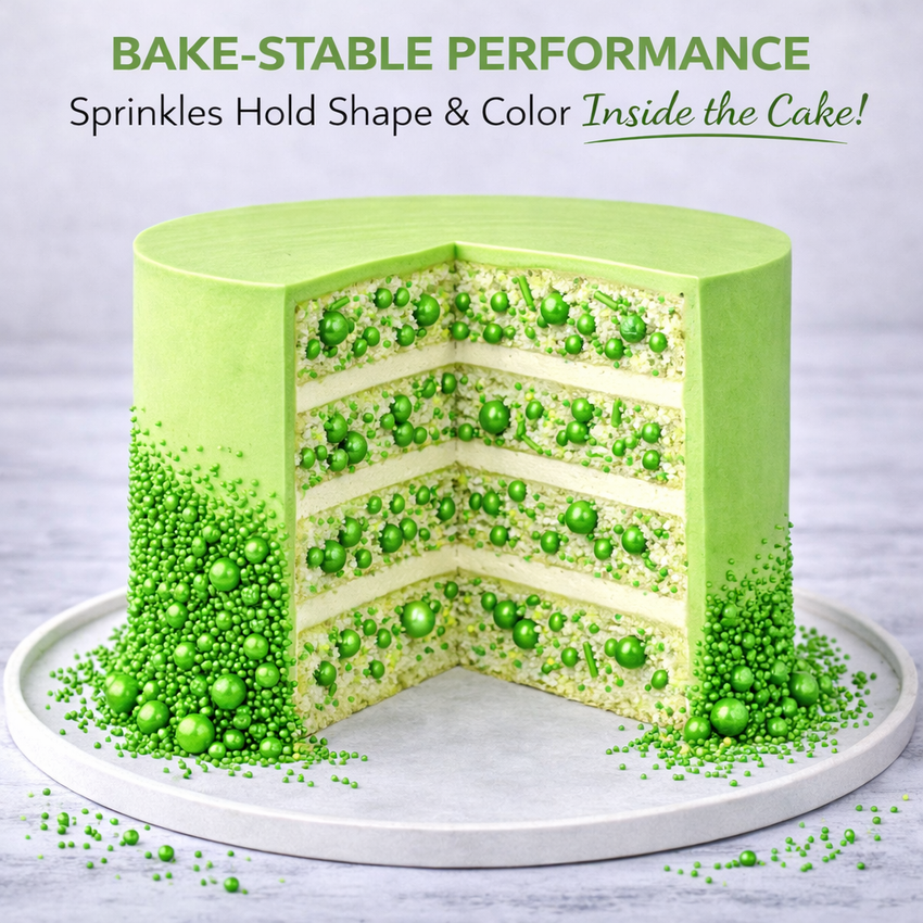 Pea Green | Sprinkles Bottle for Decoration Bottle 120 g