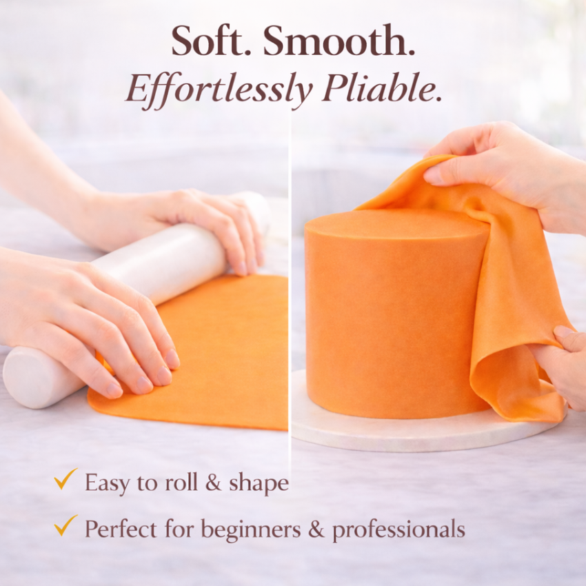 Mandarin Orange | Edible Natural Fondant (4 x 250g)