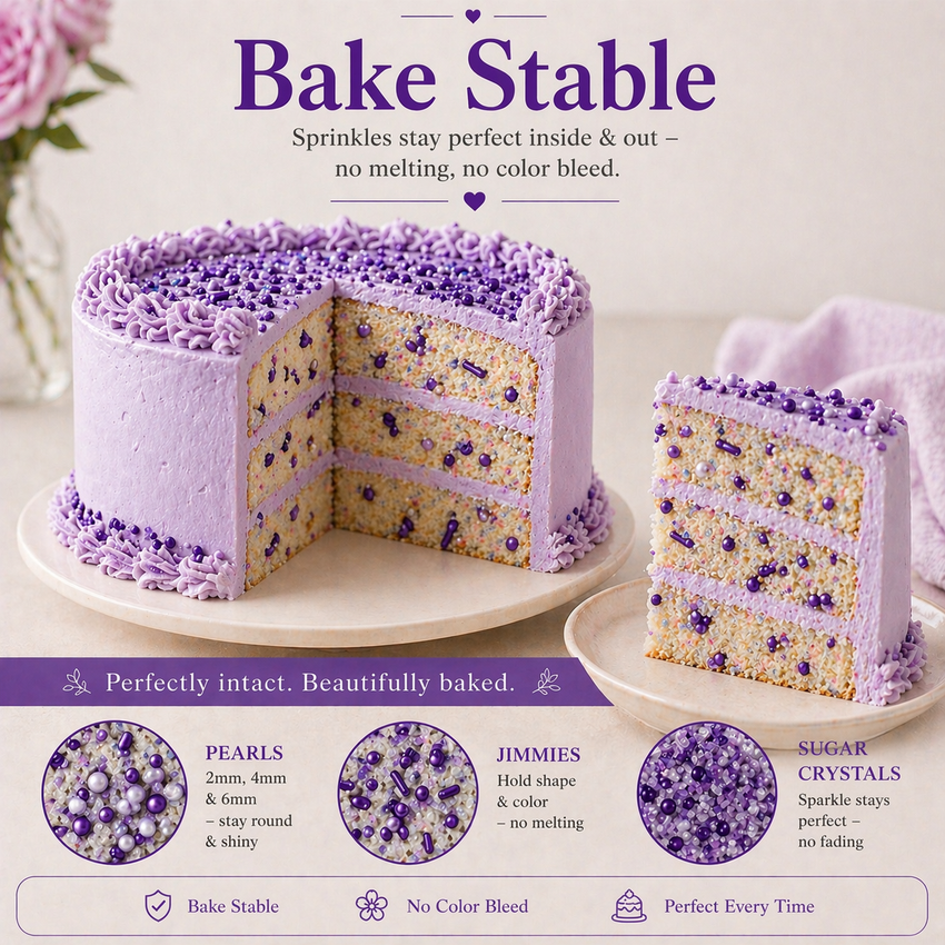 Sprinkles for Cakes & Cupcakes Decoration | USP-1(Purple)