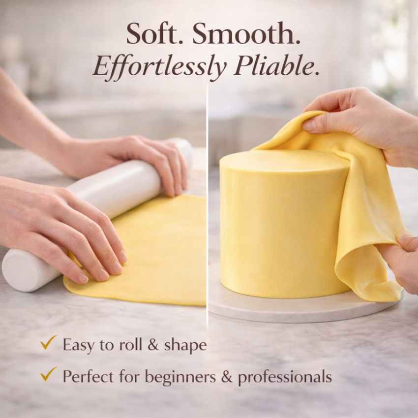 Marigold Yellow | Edible Natural Fondant (4 x 250g)