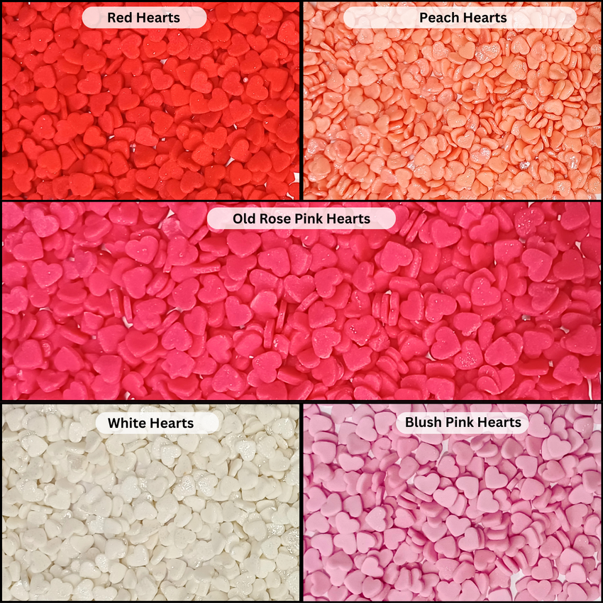 Valentine Sprinkles | 05 Edible Decoration for Baking & Dessert 100 Gms