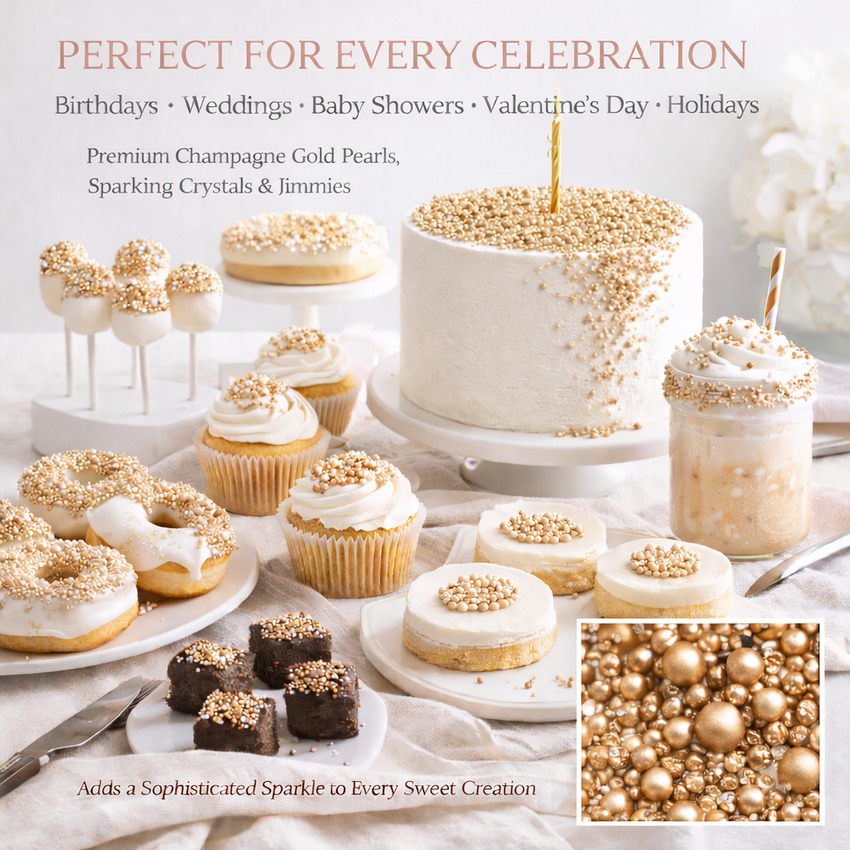 Champagne Gold | Sprinkles Bottle for Decoration Bottle 120 g
