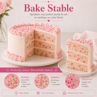 Sprinkles for Cakes & Cupcakes Decoration | USP-27(Valentine Pink)