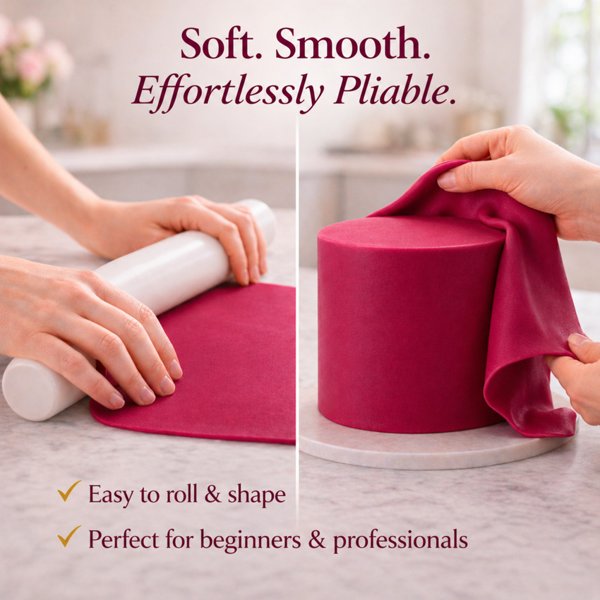 Vivid Magenta | Edible Natural Fondant (4 x 250g)