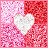 Valentine Sprinkles | 04 Edible Decoration for Baking & Dessert 100 Gms