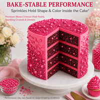 Crimson Pink | Sprinkles Bottle for Decoration Bottle 120 g