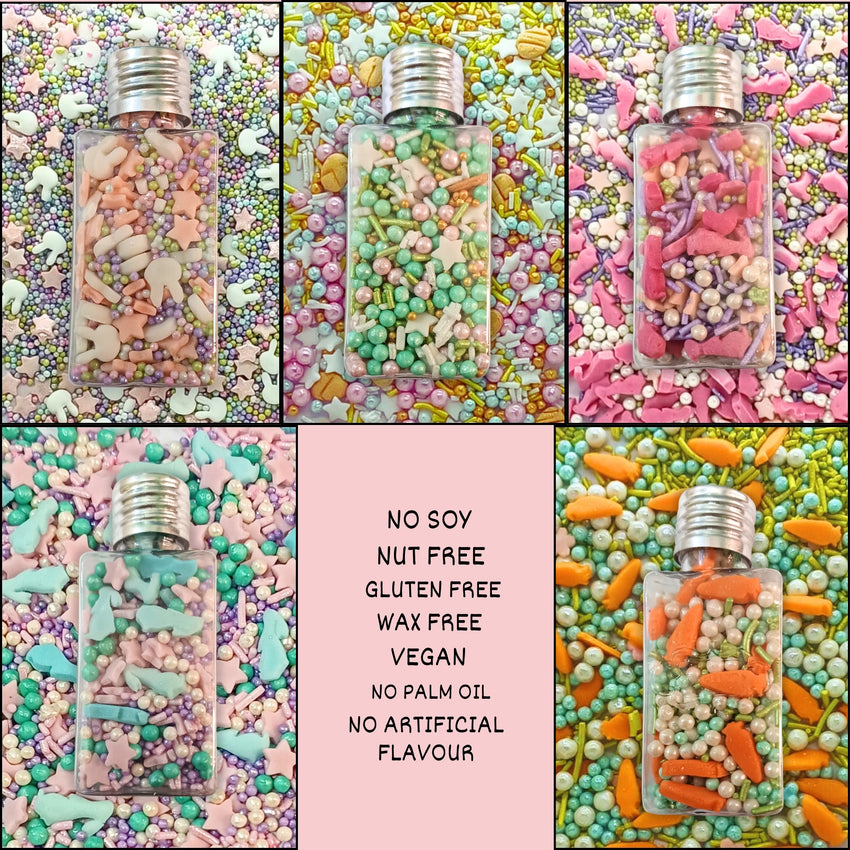 Spring Sprinkles Edible | Vermecelli, Pearls & Stars Sprinkles Pack of 5 (EAST 4) - 100Gms