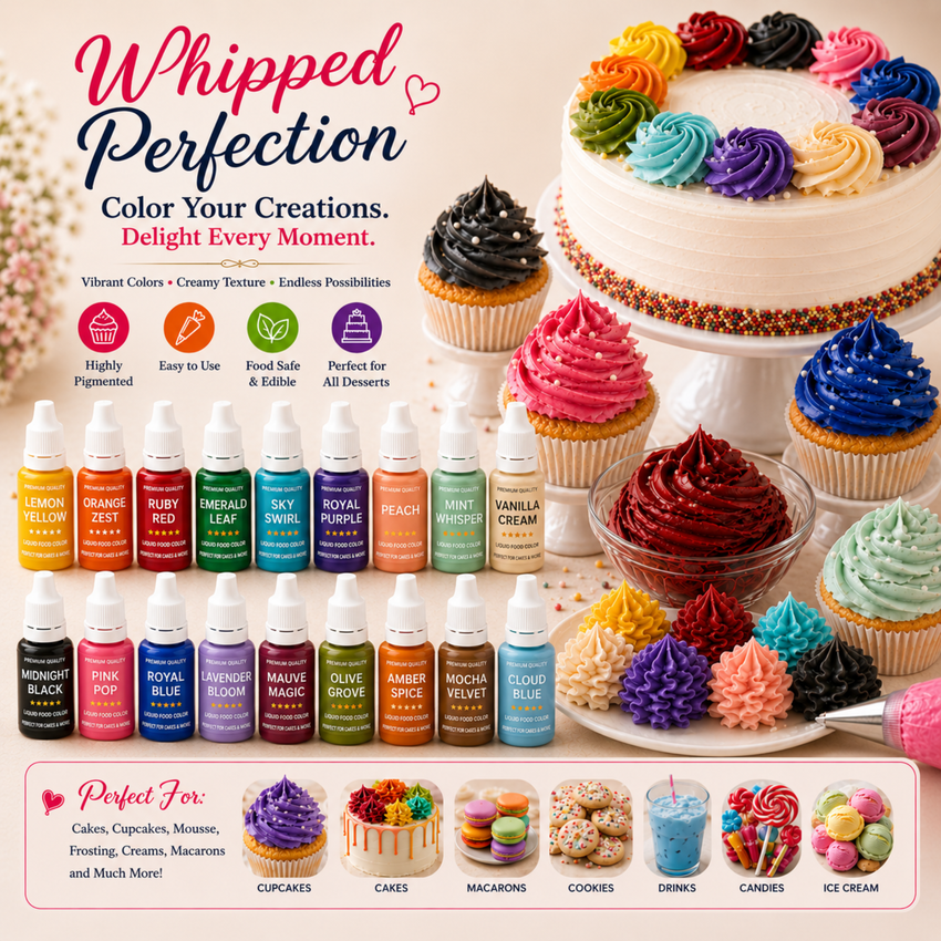 Complete Set | Pack of 18 Edible Water Color