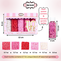 Valentine Sprinkles | 04 Edible Decoration for Baking & Dessert 100 Gms