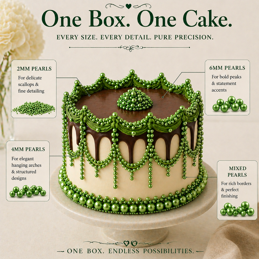 Sprinkles for Cakes & Cupcakes Decoration | USP-11(Pea Green)
