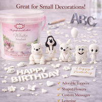 White | Edible Natural Fondant (4 x 250g)