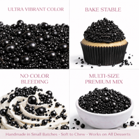 Black | Sprinkles Bottle for Decoration Bottle 120 g