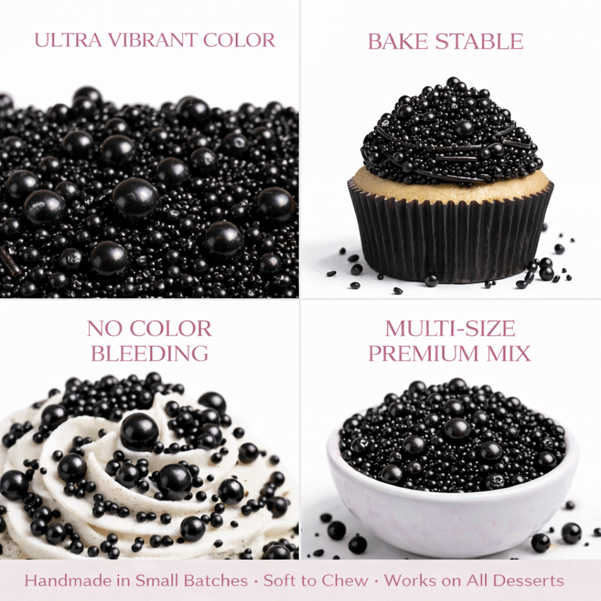 Black | Sprinkles Bottle for Decoration Bottle 120 g
