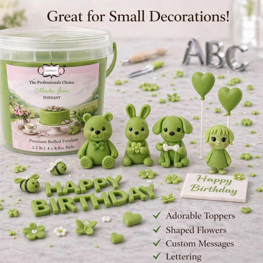 Mint Green | Edible Natural Fondant (4 x 250g)