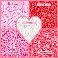 Valentine Sprinkles | 04 Edible Decoration for Baking & Dessert 100 Gms