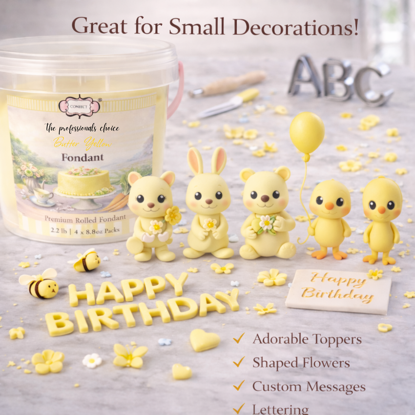 Butter Yellow | Edible Natural Fondant (4 x 250g)