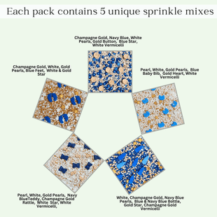 Boys Baby Shower Sprinkles | Gender Reveal Sprinkles | Edible Sprinkles
