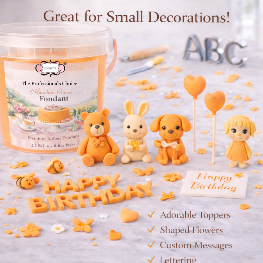 Mandarin Orange | Edible Natural Fondant (4 x 250g)