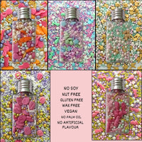 Spring Sprinkles |  5 White, Pink and Sky Blue Pearls & Stars Pack of 5 (EAST 6) - 100Gms