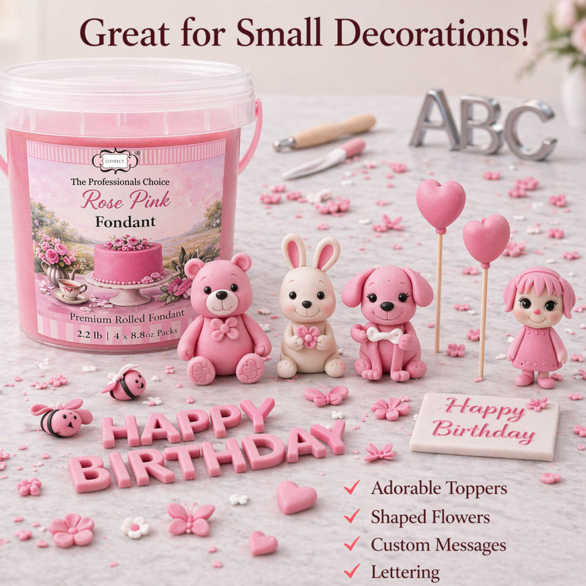 Rose Pink | Edible Natural Fondant (4 x 250g)