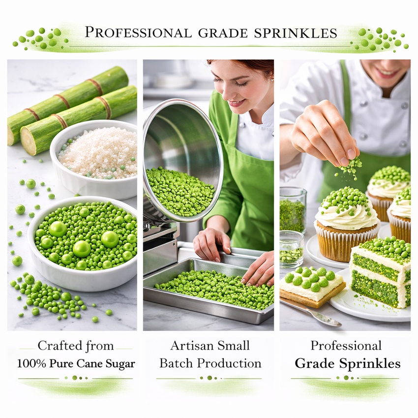 Pea Green | Sprinkles Bottle for Decoration Bottle 120 g