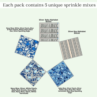 Boys Baby Shower Sprinkles | Gender Reveal Sprinkles | Baby Blue Sprinkles